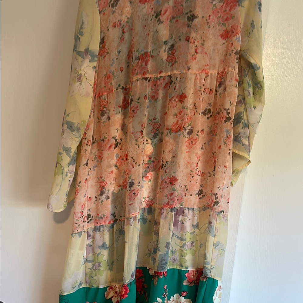 Kori Blue Bell Sleeve Sundress Resort Wear - Picture 8 of 9